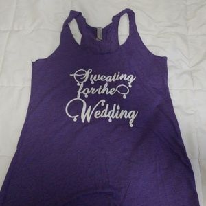 Sweating for the wedding racerback